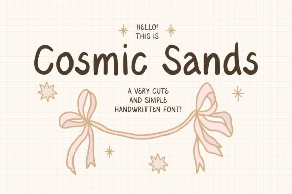 Cosmic Sands: A Handwritten Font for Creative Projects