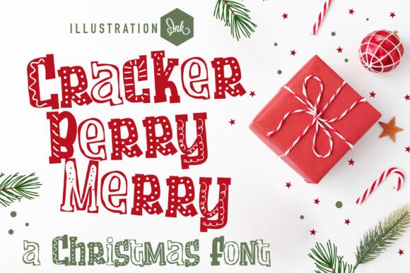 Cracker Berry Merry Font for Holiday Marketing