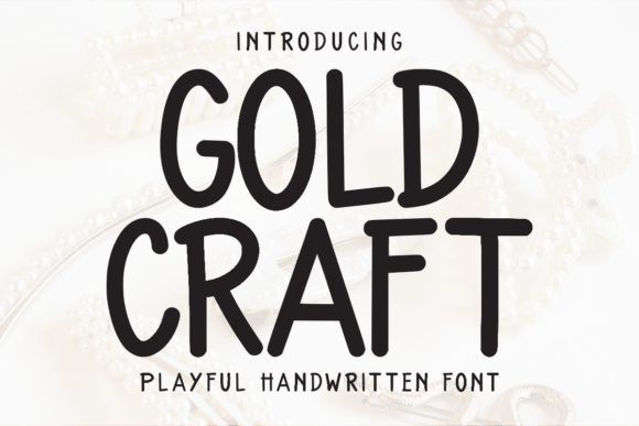 Gold Craft Font for Creative Design