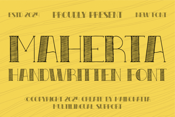 Maherta: A Handwritten Font for Creative Makers