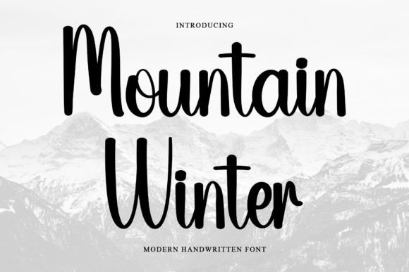 Mountain Winter Font for Handmade Creations