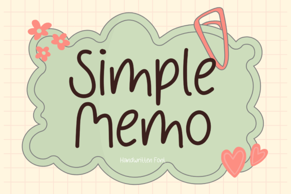 Simple Memo: A Handwritten Font for Editorial Magic