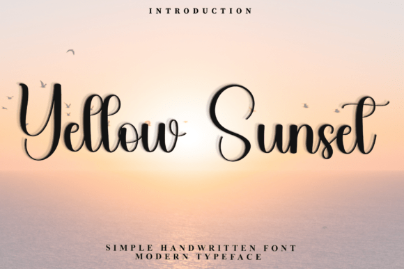 Yellow Sunset Font for Elegant Design